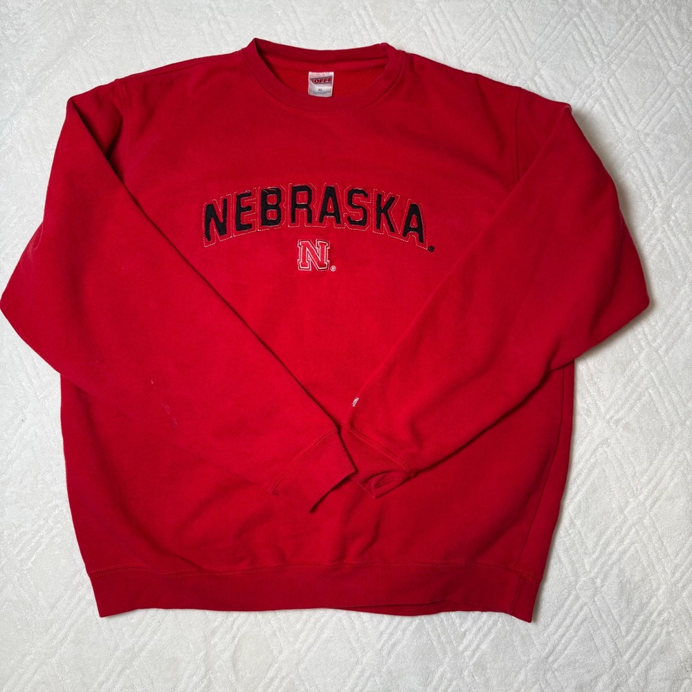 Collegiate Varsity Soffe Nebraska Cornhuskers Crewneck Sweatshirt Red XL